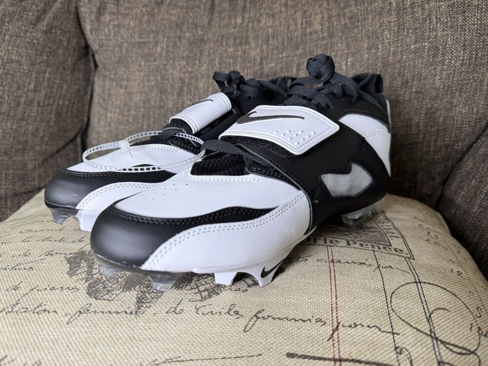 Nike Diamond Turf 93 TD Football Cleats Size 8 White Black HF5298-101 - Picture 2 of 10